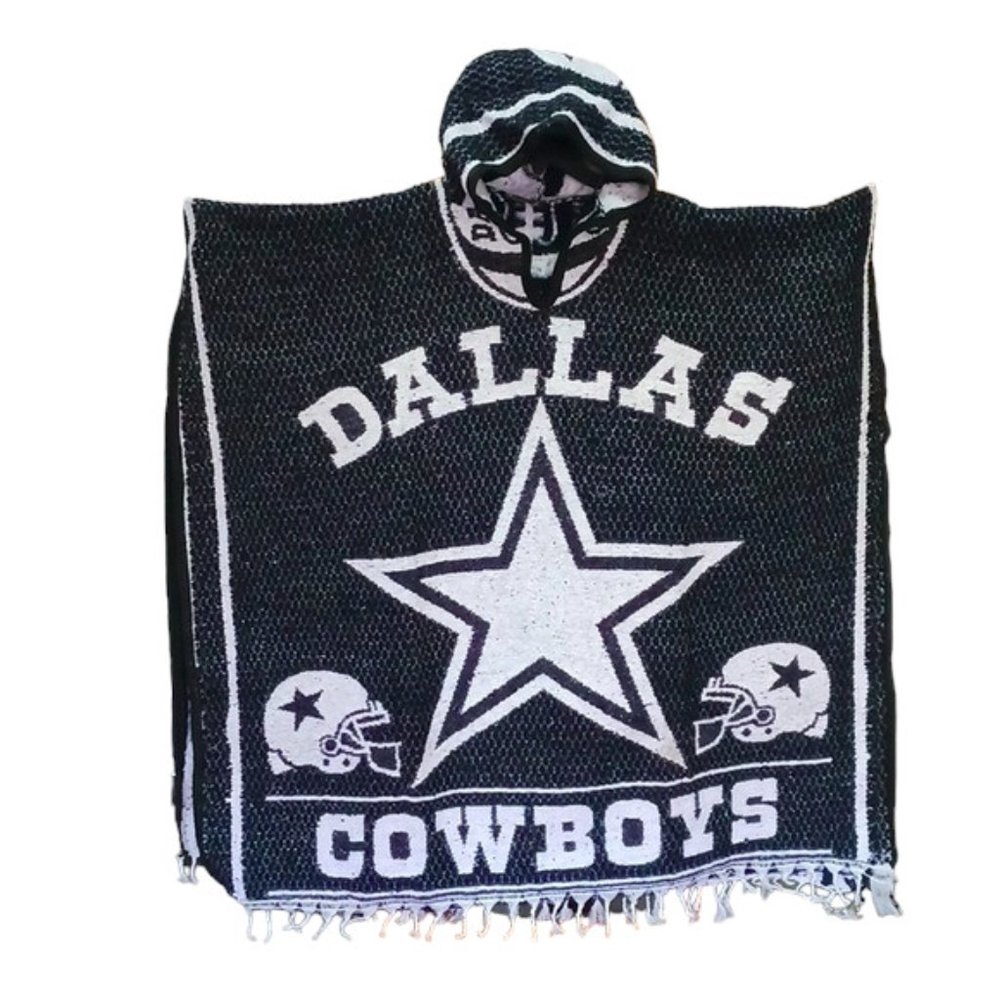 Dallas Cowboys Mexican Poncho - Stylish Fan Gear for Game Day | Dark Blue